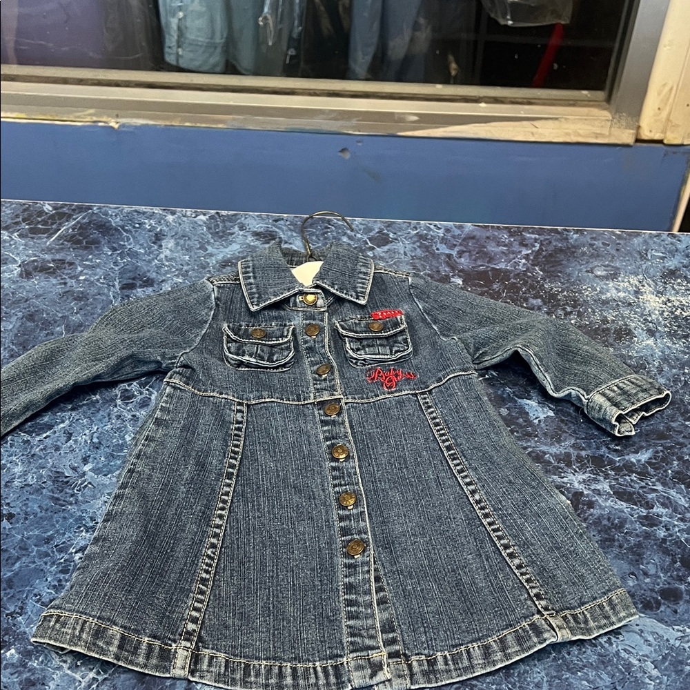 Chic Kids Denim Jacket with Embroidered Details